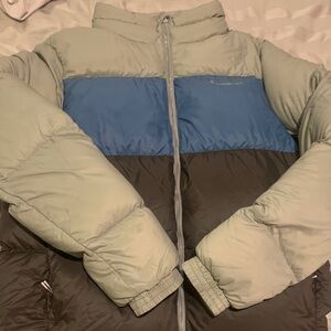 Cotopaxi Blue and Grey Puffer Jacket